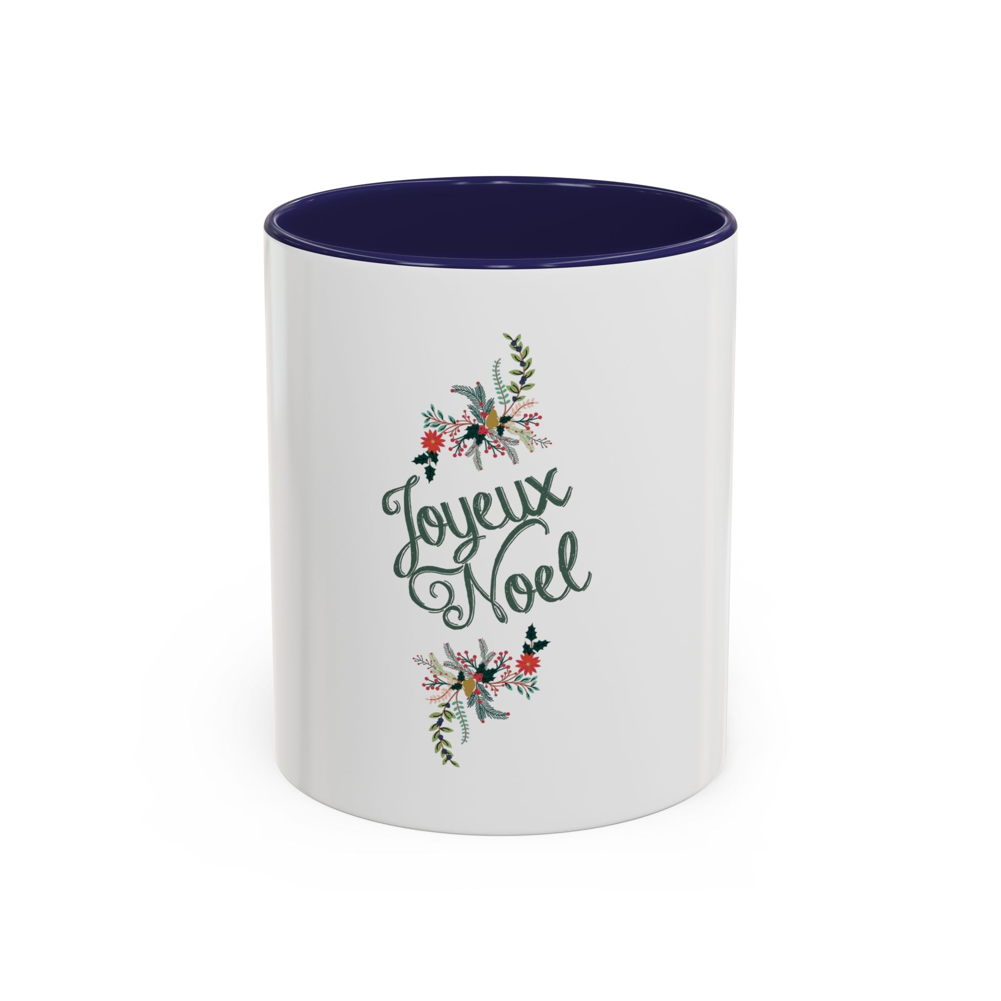 Tasse en Céramique Accentuée joyeux noel - 11 oz & 15 oz, Poignée Ergonomique, Sans Plomb & BPA
