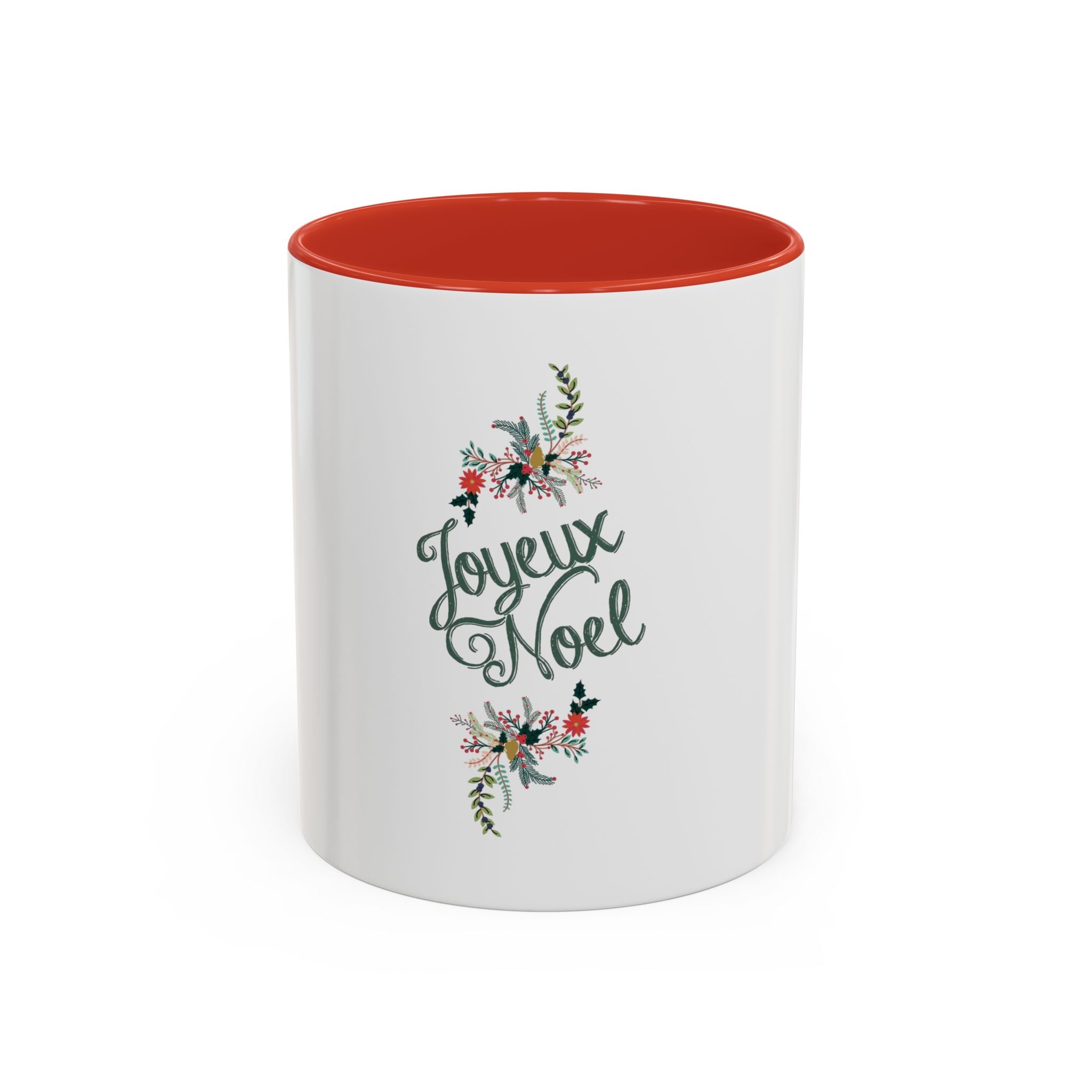 Tasse en Céramique Accentuée joyeux noel - 11 oz & 15 oz, Poignée Ergonomique, Sans Plomb & BPA
