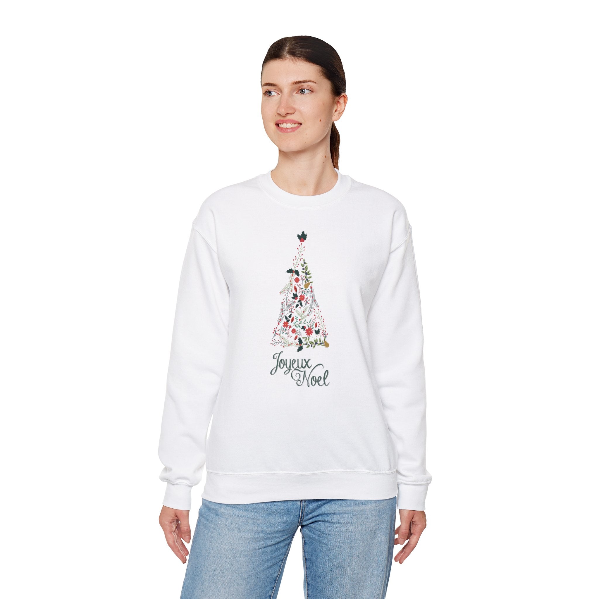 Pull à col rond avec arbres de Noël, chemise de Noël pour unisex , t-shirt joyeux Noël, pull pour Noël