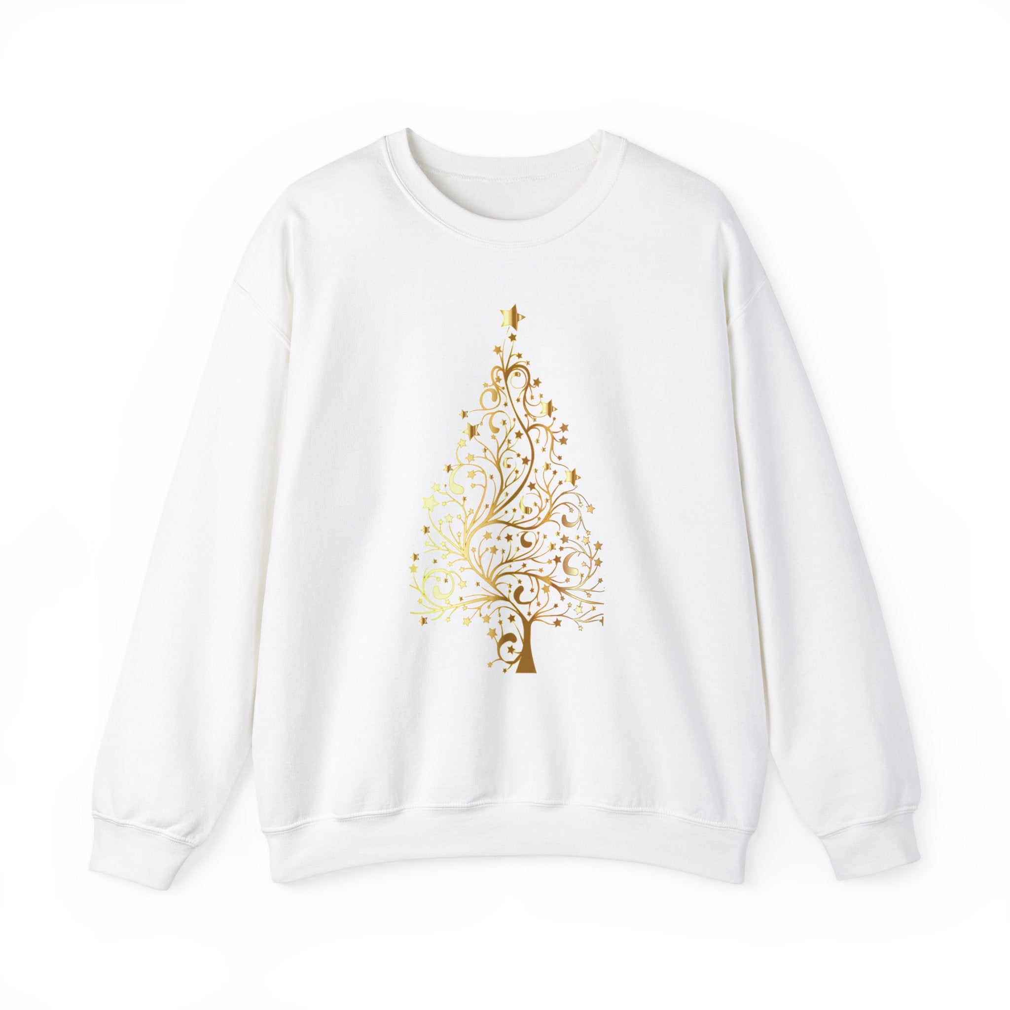 Pull à col rond avec arbres de Noël, chemise de Noël unisex , t-shirt joyeux Noël, pull pour Noël, jolie chemise de Noël