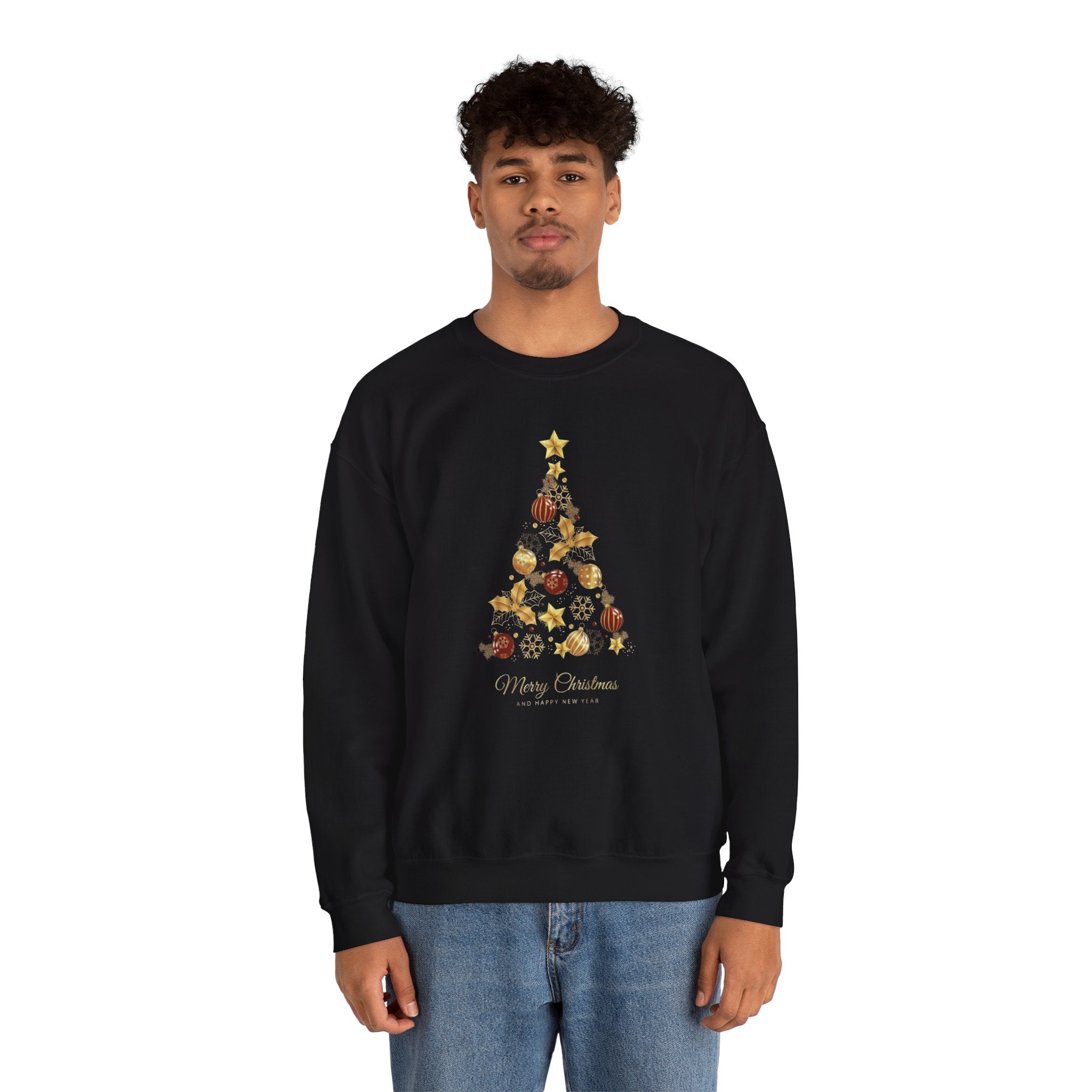 Pull à col rond avec arbres de Noël, chemise de Noël pour femme, t-shirt joyeux Noël, pull pour Noël