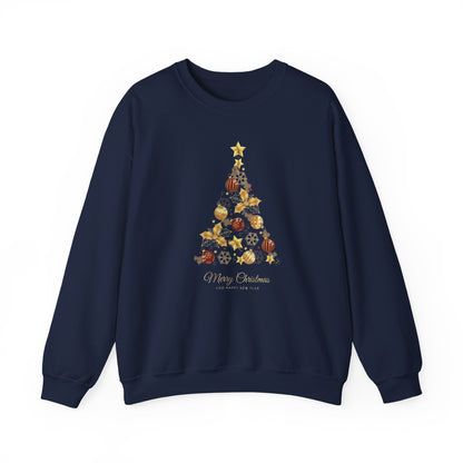 Pull à col rond avec arbres de Noël, chemise de Noël pour femme, t-shirt joyeux Noël, pull pour Noël