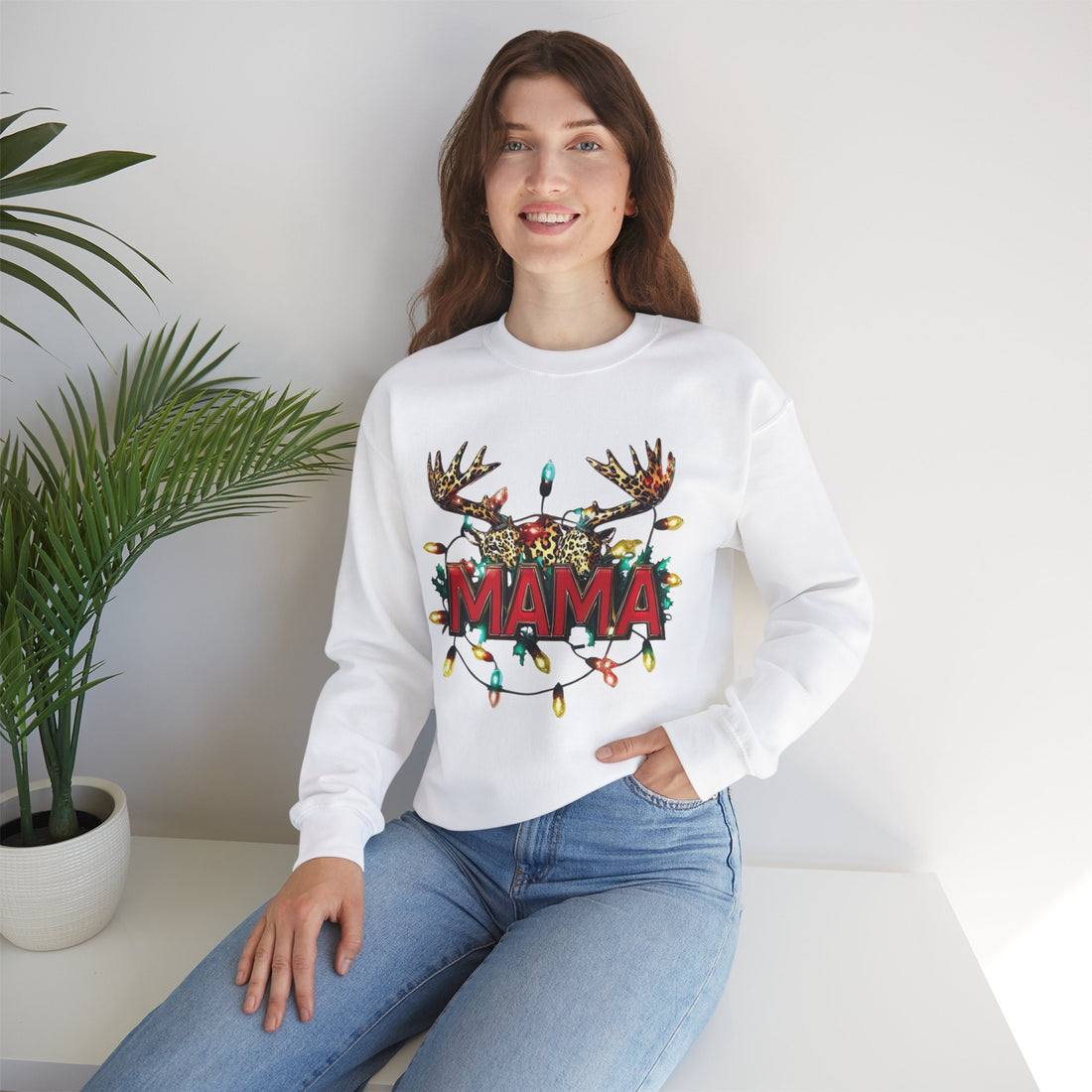 Sweat-shirt de Noël, pull de Noël, pull ras du cou de maman de Noël, sweat-shirt mama de Noël,  sweat-shirt d&