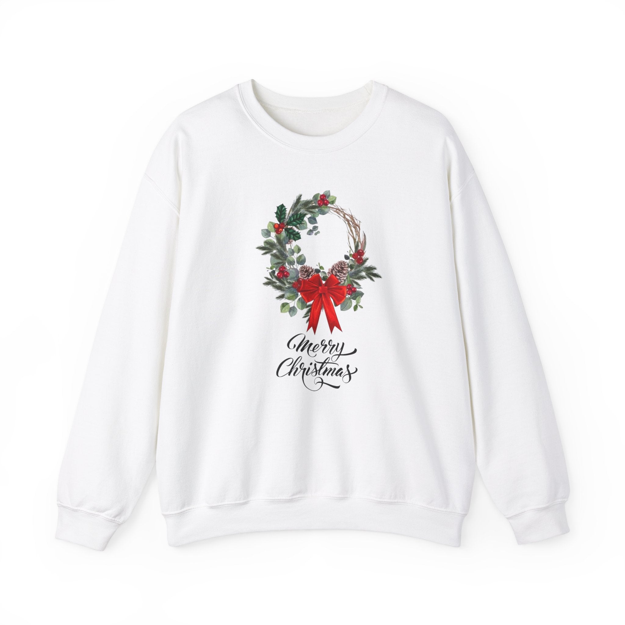 Pull à col rond  de Noël, chemise de Noël pour femme, t-shirt joyeux Noël, pull pour Noël, jolie chemise de Noël , merry christmas